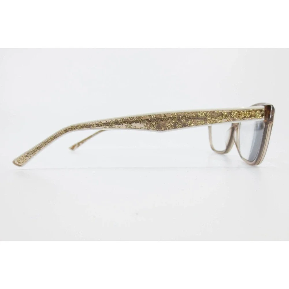 Bebe BB5242 200 Topaz Glitter Eyeglasses Frames 55-16-135 Brown Gold Womens